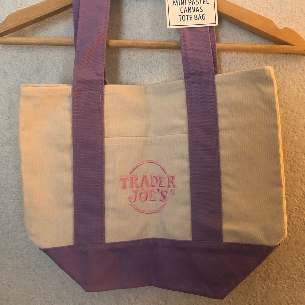 NWT Trader Joe’s Mini Tote Lilac and Pink